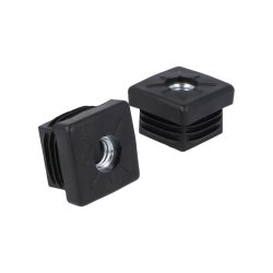 Dupsko 30x30mm med Gevind - Sort - til Rrben