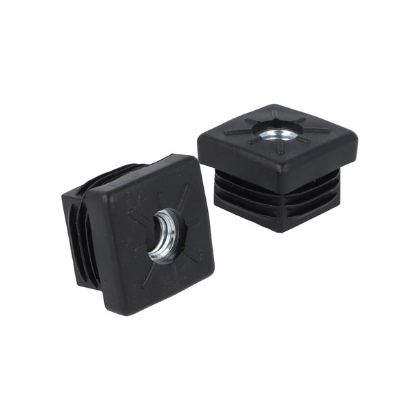 Dupsko 30x30mm med Gevind - Sort - til Rrben