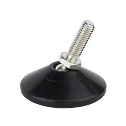 Stilleskrue med 30mm Drejelig Sort Fod - M8x25mm