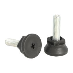 Stilleskrue med 25mm Sort Fod - M8x25mm