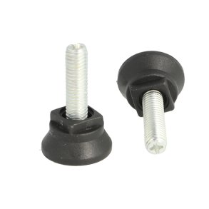 Stilleskrue med 25mm Sort Fod - M8x25mm