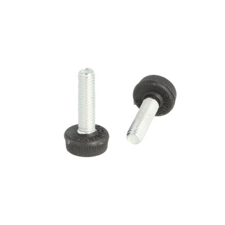 Stilleskrue med �15mm Sort Fod - M6x22mm