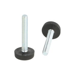 Stilleskrue med 20mm Sort Fod - M6x37mm
