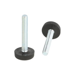 Stilleskrue med 20mm Sort Fod - M6x37mm
