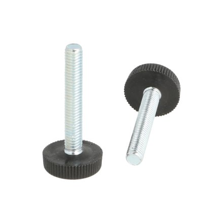 Stilleskrue med �20mm Sort Fod - M6x37mm