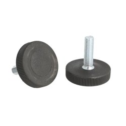 Stilleskrue med 32mm Sort Fod - M8x22mm