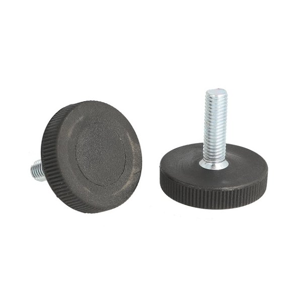 Stilleskrue med 32mm Sort Fod - M8x22mm