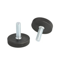 Stilleskrue med 32mm Sort Fod - M8x22mm