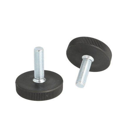 Stilleskrue med �32mm Sort Fod - M8x22mm