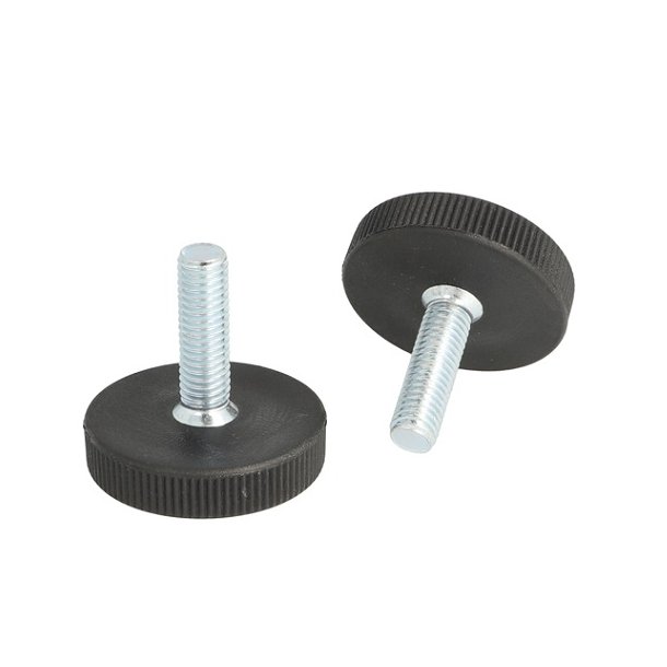 Stilleskrue med 32mm Sort Fod - M8x22mm