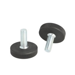 Stilleskrue med 38mm Sort Fod - M8x26mm