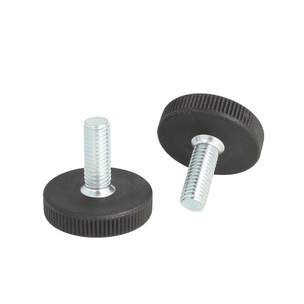 Stilleskrue med 38mm Sort Fod - M8x26mm