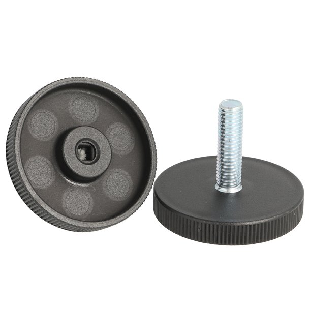 Stilleskrue med 60mm Sort Fod - M10x34mm