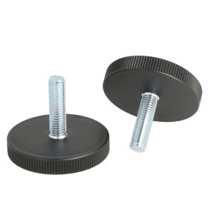 Stilleskrue med 60mm Sort Fod - M10x34mm