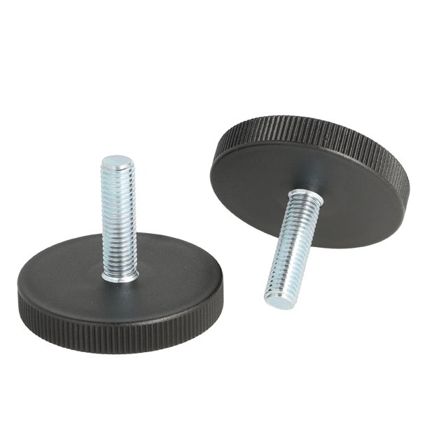 Stilleskrue med 60mm Sort Fod - M10x34mm
