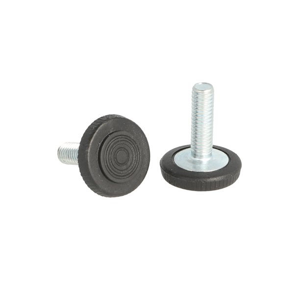 Stilleskrue med 20mm Sort Fod - M6x20mm