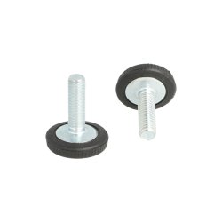 Stilleskrue med 20mm Sort Fod - M6x20mm