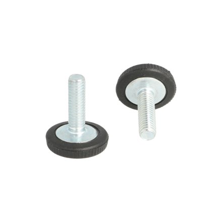 Stilleskrue med �20mm Sort Fod - M6x20mm