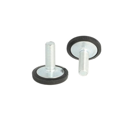 Stilleskrue med �28mm Sort Fod - M8x22mm