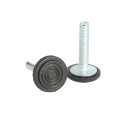 Stilleskrue med 28mm Sort Fod - M8x38mm