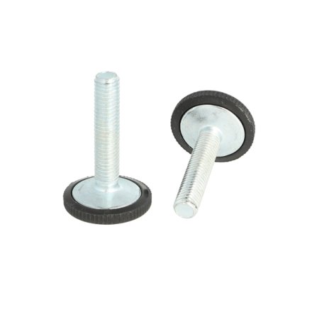 Stilleskrue med �28mm Sort Fod - M8x38mm
