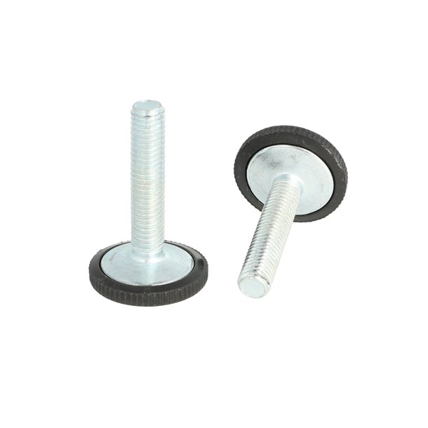 Stilleskrue med 28mm Sort Fod - M8x38mm