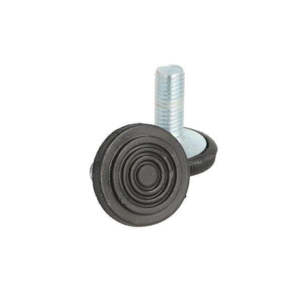 Stilleskrue med 32mm Sort Fod - M10x25mm