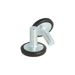 Stilleskrue med 32mm Sort Fod - M10x25mm