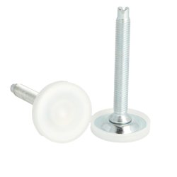 Stilleskrue med 33mm Metal Fod/Plast Kappe + Krv - M8x64mm