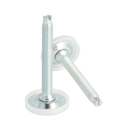 Stilleskrue med �33mm Metal Fod/Plast Kappe + K�rv - M8x64mm