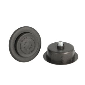 Stillefod 40x15mm - Sort Plastik - M8x20mm