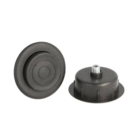 Stillefod �40x15mm - Sort Plastik - M8x20mm