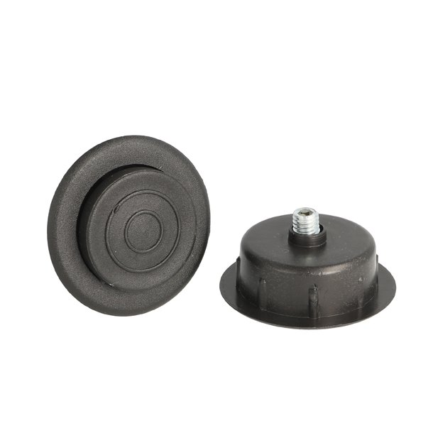 Stillefod 40x15mm - Sort Plastik - M8x20mm