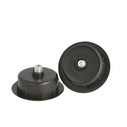 Stillefod 40x15mm - Sort Plastik - M8x20mm