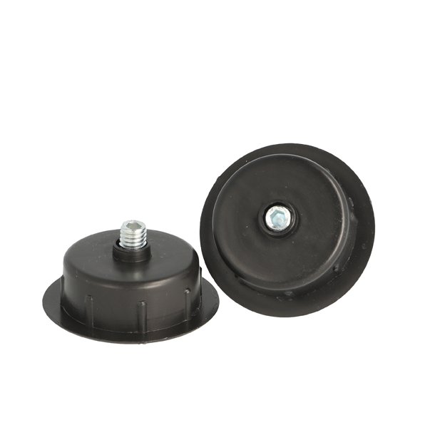 Stillefod 40x15mm - Sort Plastik - M8x20mm