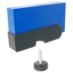 Stillefod 24mm - Sort Plastik - M6x22mm