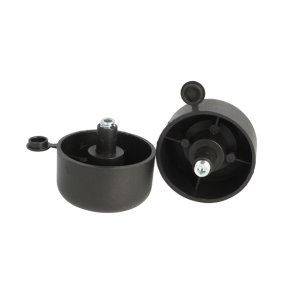 Stillefod 50x25mm - Sort Plastik - M8x33mm