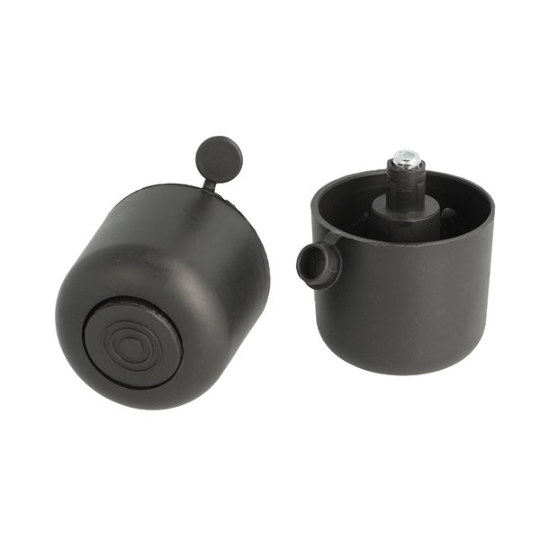 Stillefod 50x43mm - Sort Plastik - M8x33mm