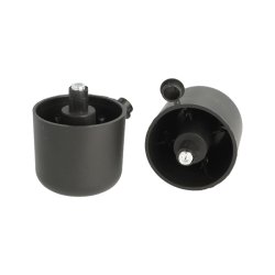 Stillefod 50x43mm - Sort Plastik - M8x33mm