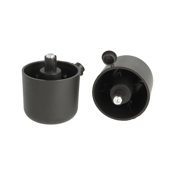 Stillefod 50x43mm - Sort Plastik - M8x33mm