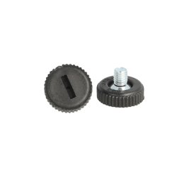 Stilleskrue med 20mm Sort Fod + Krv - M6x8mm