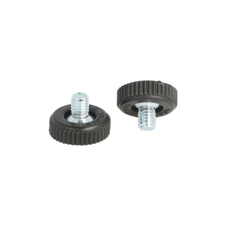 Stilleskrue med �20mm Sort Fod + K�rv - M6x8mm