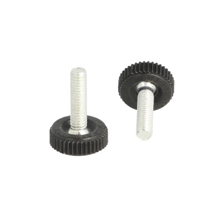Stilleskrue med �20mm Sort Fod + K�rv - M6x22mm
