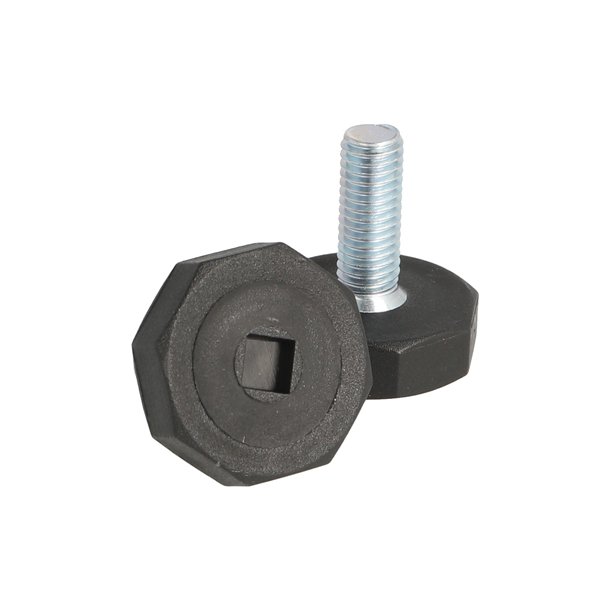 Stilleskrue med 27mm Sort Fod - M8x21mm