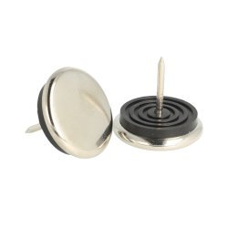 Glidesm 40mm m/Forniklet Fod - Sort Plast