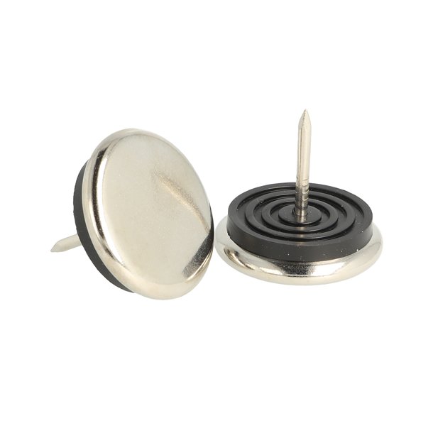 Glidesm 40mm m/Forniklet Fod - Sort Plast