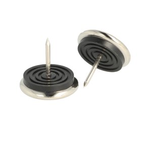 Glidesm 40mm m/Forniklet Fod - Sort Plast