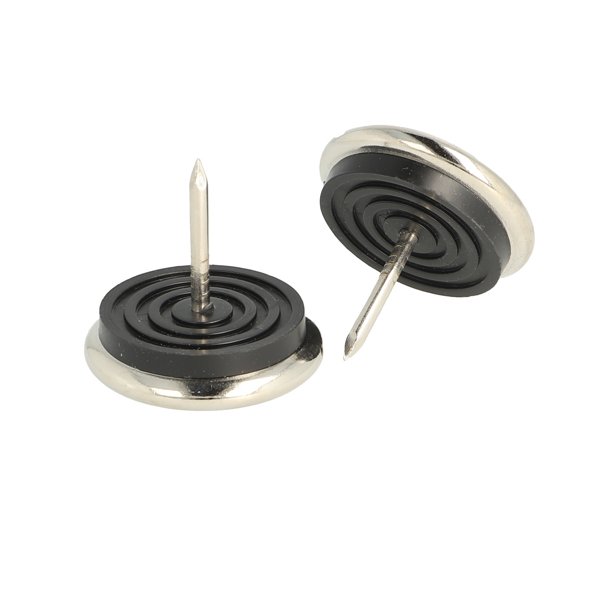 Glidesm 40mm m/Forniklet Fod - Sort Plast