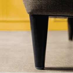 Glidesm 22mm m/Teflon og Skrue - Sort Plast