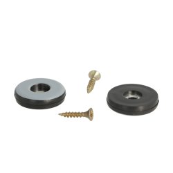 Glidesm 30mm m/Teflon og Skrue - Sort Plast